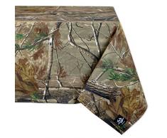 DII Tischdecke mit echtem Baum, 100% Baumwolle, maschinenwaschbar, 137 x 137 cm, Grün