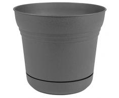 Bloem 010280 Pflanzgefäß Saturn mit Untersetzer 7 anthrazit