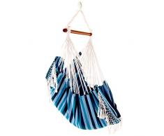 Vivere B534 Hängematte Sessel Baumwolle, Blue Lagoon, mehrfabig