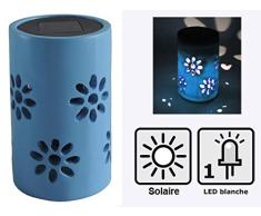 Solar Windlicht Mistral blau