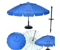 CREVICOSTA Ampelschirm 240, 16 Stangen, einfarbig blau