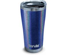 Tervis 1312289 Thermobecher, Edelstahl Clear and Black Lid 20 oz Indigoblau