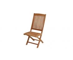 Ploß Klappstuhl ohne Lehne Arlington - Premium Teakholz-Stuhl mit FSC-Zertifikat - Terrassenstuhl klappbar - Holz-Gartenstuhl Braun - Gartenstuhl ohne Armlehnen - Balkonstuhl ergonomisch geformt