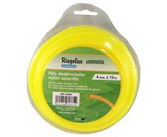 Riegolux 107668 Rasentrimmer, Nylon, quadratisch, Gelb, 4 mm x 15 m