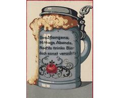 Schatzmix des Morgens, Mittags, Abends, Nachts trinke Bier Metal Sign deko Sign Garten Blech