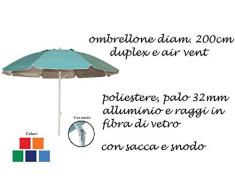 Jinhua Evergreen Imp & Exp Co Ltd STC0925 Sonnenschirm aus Fibra, Modell Air Vent, Aluminium, 200 Fib.grün, P.all