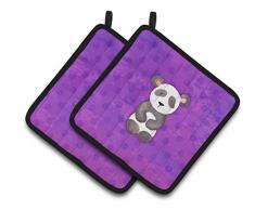 Caroline s Treasures bb7375pthd Polkadot Panda Bär Watercolor verziert Topflappen, 19,1 cm H x 19,1 cm W, multicolor