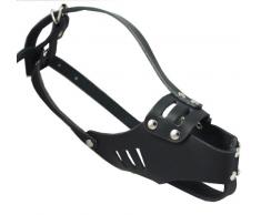 Echt Leder Käfig Korb Sicher Maulkorb für Hunde # 119 Schwarz – Pudel, Spaniel (Umfang 24,1 cm Schnauze Länge 6,3 cm)