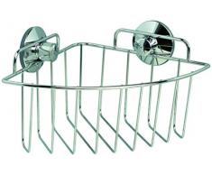 King Home Eckregal mit Saugnäpfen, Chrom