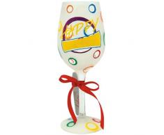 Santa Barbara Design Studio GLS11-5518H Lolita Weinglas, handbemalt, Happy