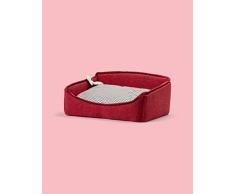United Pets DF5202RZ Square Bett Media, Rot/Zigzag - 1 kg