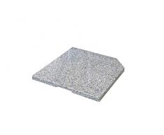 doppler SL-AZ Leichte Beschwerplatte 25 kg – Hochwertiger Natursteinsockel aus Granit – Für Schirmständer – ca. 50x50x4cm
