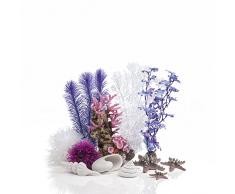 Oase biOrb Decor Set 30L Pink Ocean - mehrteilige Aquariums-Dekoration, Komplett-Set mit Unterwasser-Accessoires, Zubehör fürs Aquarium-Becken, in Pink und Weiß