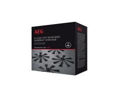 AEG ARSB2 Seitenbürsten für den RX9 Saugroboter (4er Pack, Ersatzbürsten, präzises und gründliches Saugen, optimale Staubaufnahme, extra weich, einfaches Tauschen) schwarz