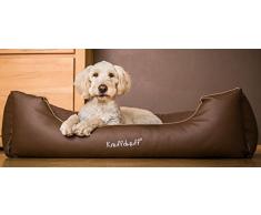 Knuffelwuff 13112 Leder-Velour Hundebett Ray - Größe XL, 105 x 75 cm