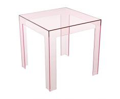 Kartell Jolly Tisch, Plastik, rosa, 40 x 40 x 40 cm