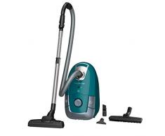 Rowenta RO3142EA Power XXL Silence Bodenstaubsauger mit Beutel (große Staubbeutelkapazität: 4,5 Liter, langlebiger energieeffizienter EffiTech-Motor, extra-langes 8,4 m Netzkabel) silber/türkis
