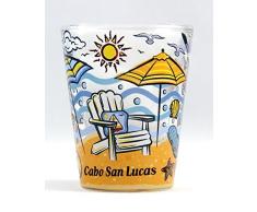 Cabo San Lucas Mexico Design Strandkorb unten Shot Glas