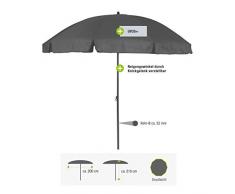 greemotion Sonnenschirm 3m mit UV-Schutz - Balkonschirm in Anthrazit-Grau - Gartenschirm knickbar - Terrassenschirm rund - Outdoor-Schirm für Balkon, Terrasse & Garten
