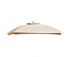 greemotion Pavillon Dach Lincoln - Ersatzdach Gartenpavillon Zubehör Zeltdach für 3x3 m Festzelt/Partyzelt - Sonnenschutz beschichtet