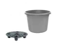 RoTaPlastes Zylindertopf 70 cm taupe mit Bewässerungssystem