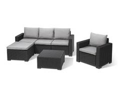 Allibert Lounge-Set Moorea 4tlg, graphit/panama cool grey