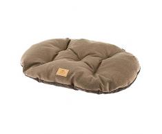 Kissen für Hunde und Katzen STUART 45/2, doppelseitig, aus Tweed und weichem Samt, waschbar, Braun