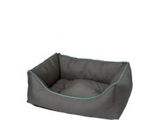 D&D 671-428887 Tierbett Domino 60, dunkle grau/Minze, 45 x 60 x 24 cm