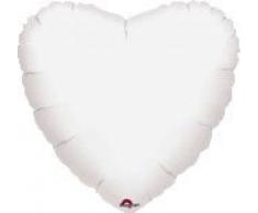 Anagram Folienballon Herz 18 Zoll (45,72 cm) weiß