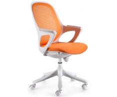 AMSTYLE MAGLO Bürostuhl Orange / Weià mit WinTEX Stoff Bezug, Drehstuhl bis 120 kg
