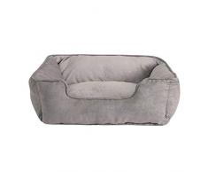dibea DB00925 2-in-1 Hundebett Hundekissen Hundekörbchen Hundesofa Größe 60x50 cm, S, dunkelgrau/hellgrau, 1000 g