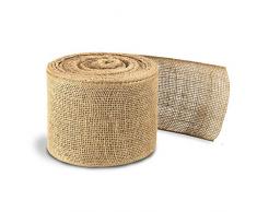 NOOR Jute-Wickelstreifen Natur 0,15 x 25 m I Jute-Rolle als Frostschutz für Pflanzen, zum Adventskalender selber basteln oder als Deko-Material I Jute-Winterschutz für Topf- und Kübelpflanzen