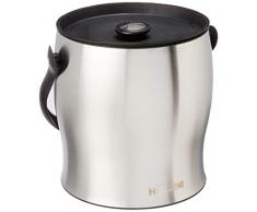 Metrokane Houdini W4710T doppelwandiger Eiskübel mit Zange, 10 x 11 x 11, silber