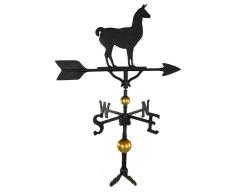 Montague Metal Products Deluxe Wetterfahne mit schwarzem Lama-Ornament, 81 cm