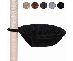 dibea KB00124 Kratzbaum Liegemulde, M, schwarz