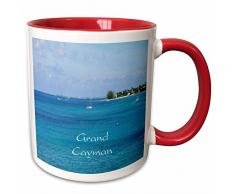 3dRose 253692_5 Mug Becher, keramik, rot/weiß