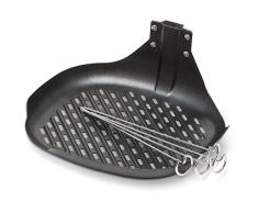 Philips HD9941/00 Grill-Kit für Aifryer (Grillpfanne und Grillspieße), Metall, Schwarz/Edelstahl