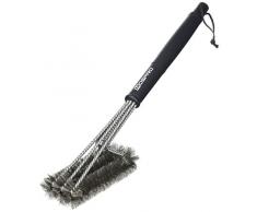 BBQ Grill für Pinsel, mospro, Grill Barbecue von Tools 45,7 cm 3 Edelstahl Borsten in 1 360 ° Grill Reinigung perfekt für Weber, 29,8, Gas, Elektro, Porzellan, Infrarot-Grill