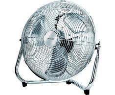 MPM MPW-04 MWP-04 Industrieller Bodenventilator Metallgehäuse, 3 Metallblätter 35cm, 3 Geschwindigkeiten, leistungsstarker, leiser Motor 60W, 160, Edelstahl, Silver