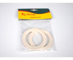 Sanfor 57052 Dichtungen für Kaffeemaschine, 6 Tassen, Gummi, Weiß