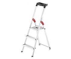 Hailo 8160-307 L60 Alu-Haushaltsleiter mit EasyClix und Schale (3-8 Stufen)