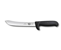 Victorinox Küchenmesser Fibrox Safety Nose Schlachtmesser Schliff normal schwarz 18 cm Messer, 0