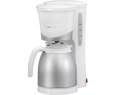 Clatronic Thermo-Kaffeemaschine KA 3327, für 8 - 10 Tassen (ca. 1 Liter), mit Thermokanne, weiß/silber