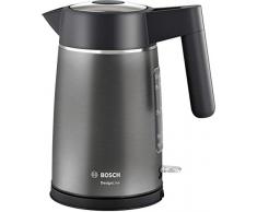 Bosch DesignLine Wasserkocher TWK5P475, 1,7 Liter, extra große Wasserstandsanzeige, 2400 Watt, anthrazit/grau