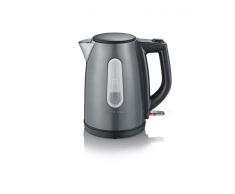 SEVERIN WK 9540 Wasserkocher (ca. 2.200 W, 1,0 L) grau-metallic/schwarz