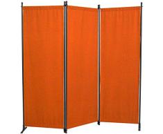 Angerer Paravent 3-tlg. PE-Gewebe terracotta, 630/006/11,165 x 2 x 165 cm