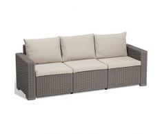 Allibert Lounge Sofa California 3-Sitzer, cappuccino/panama sand