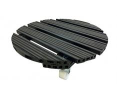 WAGNER Pflanzenroller WPC Ø 38,5 cm I Pflanzenroller & Blumenroller für Außenbereich + Innenbereich, anthrazit I Kübelroller aus WPC (Wood Plastic Composite) I Tragkraft 100 kg – 20054501