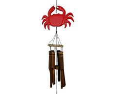 Cohasset Gifts 110R Cohasset Windspiel aus Bambus, mit roter Krabbe