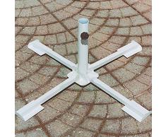 Giardini del Re 35865 Kreuzfuß für Sonnenschirm, 50 x 50 x 33 cm, weiß